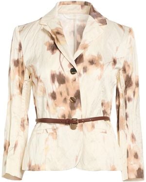 Max Mara Multi-Colored Single- Blazer - Natural
