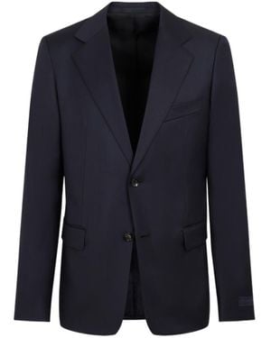 Lanvin Single Breasted Tailored Blazer - Blue