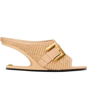 Balmain Anthem No Wedge Mules - White
