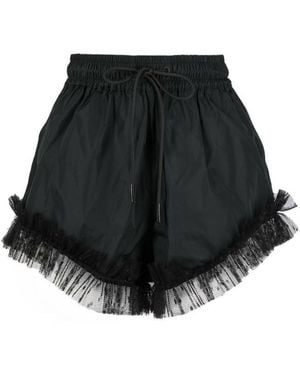 RED Valentino Ruffled Shorts - Black