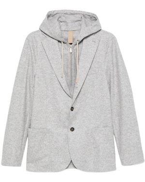 Eleventy Hooded Wool Blazer - Gray