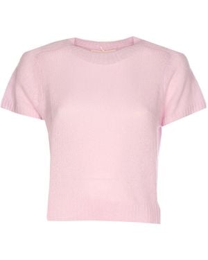 Lisa Yang Siona Crewneck Knitted Top - Pink