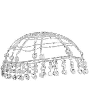 Rabanne Crystal Decorated Headband - White