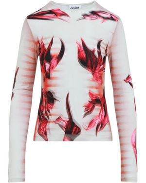 Jean Paul Gaultier Double-Layered Printed Top