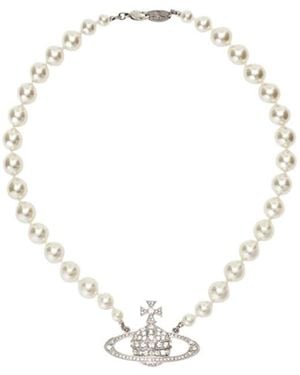 Vivienne Westwood Pearl Bas Relief Choker - Metallic