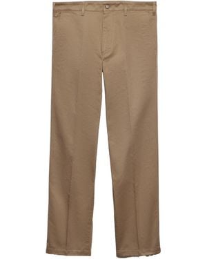 Prada Cotton Straight Chinos - Natural