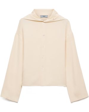Prada Silk Broadcloth Shirt - Natural