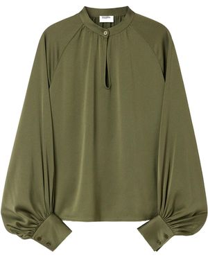 Filippa K Stand Collar Blouse - Green