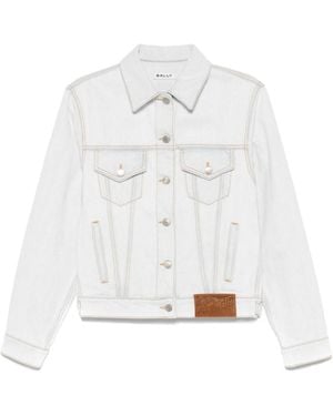 Bally Lapel Long Sleeve Casual Jacket - White