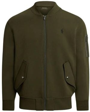 Ralph Lauren Double-Knit Bomber Jacket - Green