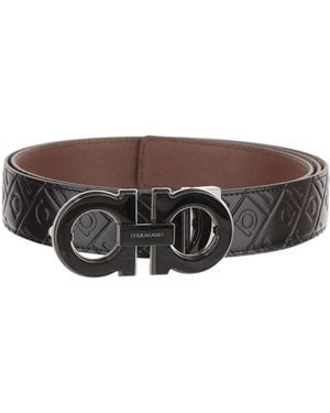 Ferragamo Ferragamo Reversible Gancini Logo Belt - Brown