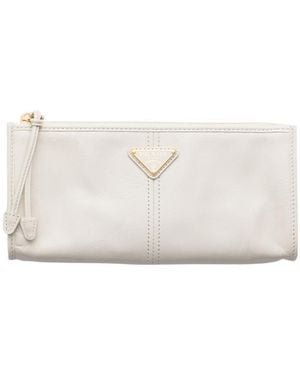 Prada Leather Pouch - Natural