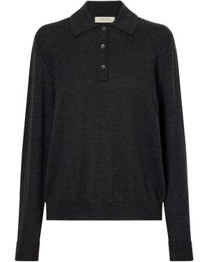 Giuliva Heritage Cashmere Polo Sweater - Black