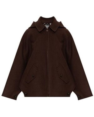 Burberry Long-Sleeved Casual Jacket - Brown