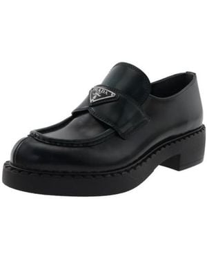 Prada Round-Toe Loafers - Black