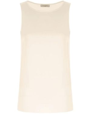 Antonelli Ribbed Elastic Vest - Natural