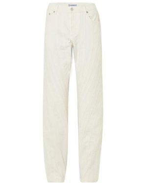 Mugler Belt-Strap Jeans - White