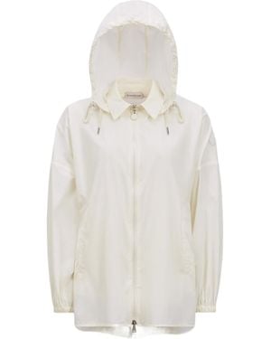 Moncler Hooded Shirt Jacket - White