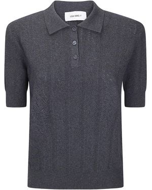 Lisa Yang Short-Sleeved Knitwear - Blue