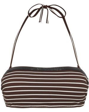 Brunello Cucinelli Monili-Detail Bikini Top - Metallic