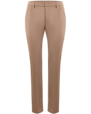 Dondup Slim-Fit Flannel Trousers - Natural