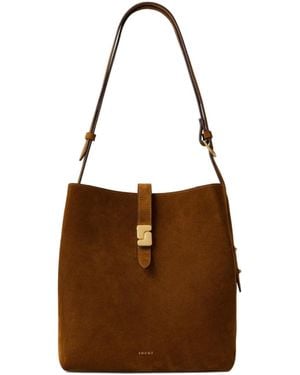 Soeur Suede Bucket Bag - Brown