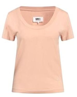 MM6 by Maison Margiela Plain Colour T-Shirts - Pink