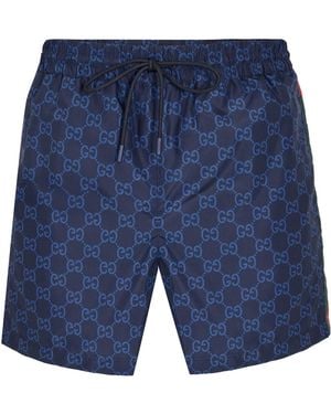 Gucci Simple Swimming Trunks - Blue