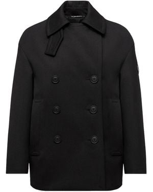 Moncler X Ee72 By Edward Enninful Maysak Wool Short Down Jacket - Black