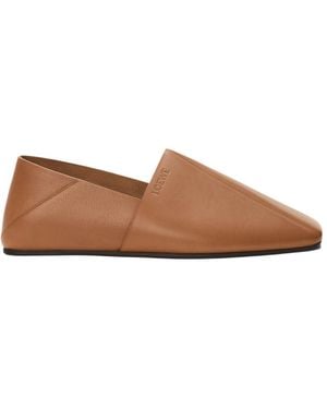Loewe Square-Toe Casual Shoes - Brown