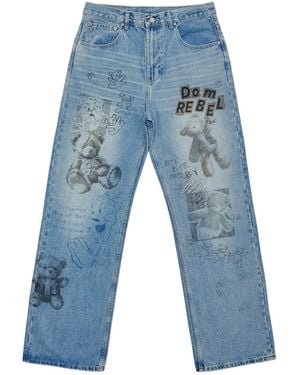DOMREBEL Belt-Loop Jeans - Blue