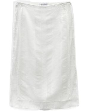 Low Classic See-Through Layered Skirt - White