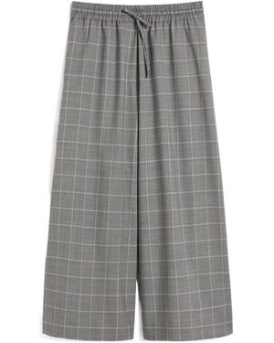 Weekend by Maxmara Luigi Checked Drawstring Trousers - Grey