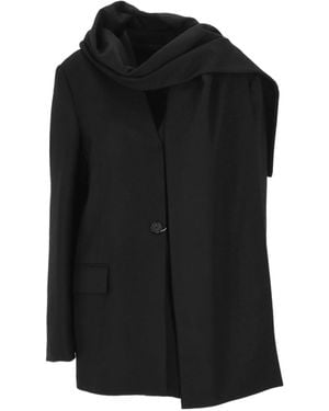 TOTEME Scarf Single-Breasted Jacket - Black