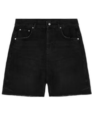 Represent Distressed Denim Shorts - Black