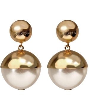 Carolina Herrera Round Pendant Earrings - Metallic