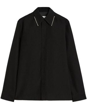 Jil Sander Beaded-Collar Shirt - Black