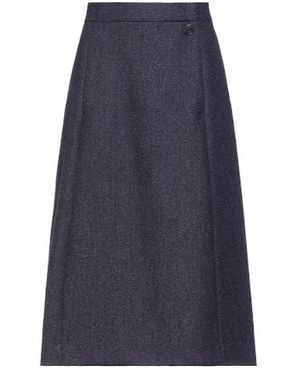 Maison Margiela Herringbone Wool Skirt - Blue