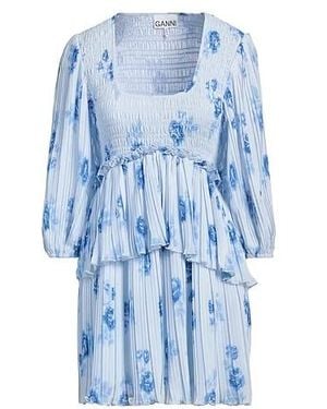 Ganni Floral Dress - Blue