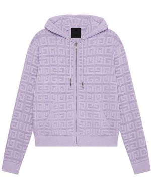 Givenchy 4G Lace Zip-Up Hoodie - Purple