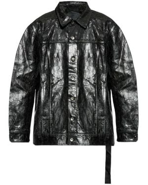 Rick Owens Oversized Buttoned Jacket - Black
