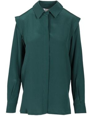 Max Mara Crêpe De Chine Shirt - Green