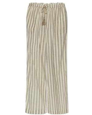 Ulla Johnson Josephine Striped Tassel Trousers - Natural