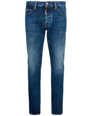 DSquared² Dark Highlight Teddy Jeans - Blue