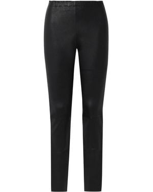Stouls Leather Skinny Trousers - Black
