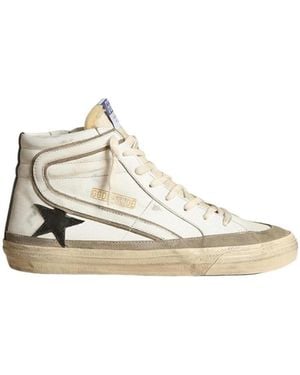 Golden Goose Slide High-Top Sneakers - Natural
