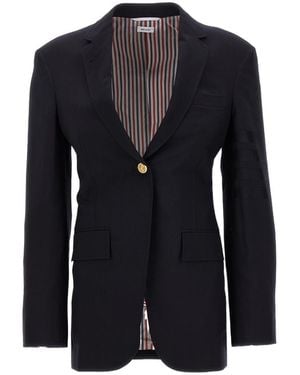 Thom Browne 4-Bar Single Breasted Blazer - Blue