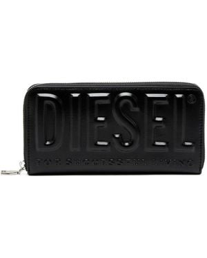 DIESEL Dsl 3D -Continental Zip L Wallet - Black
