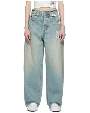 Maison Mihara Yasuhiro Logo-Patch Straight-Leg Jeans - Blue