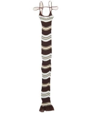 Jacquemus Sognu Striped Maxi Dress - White